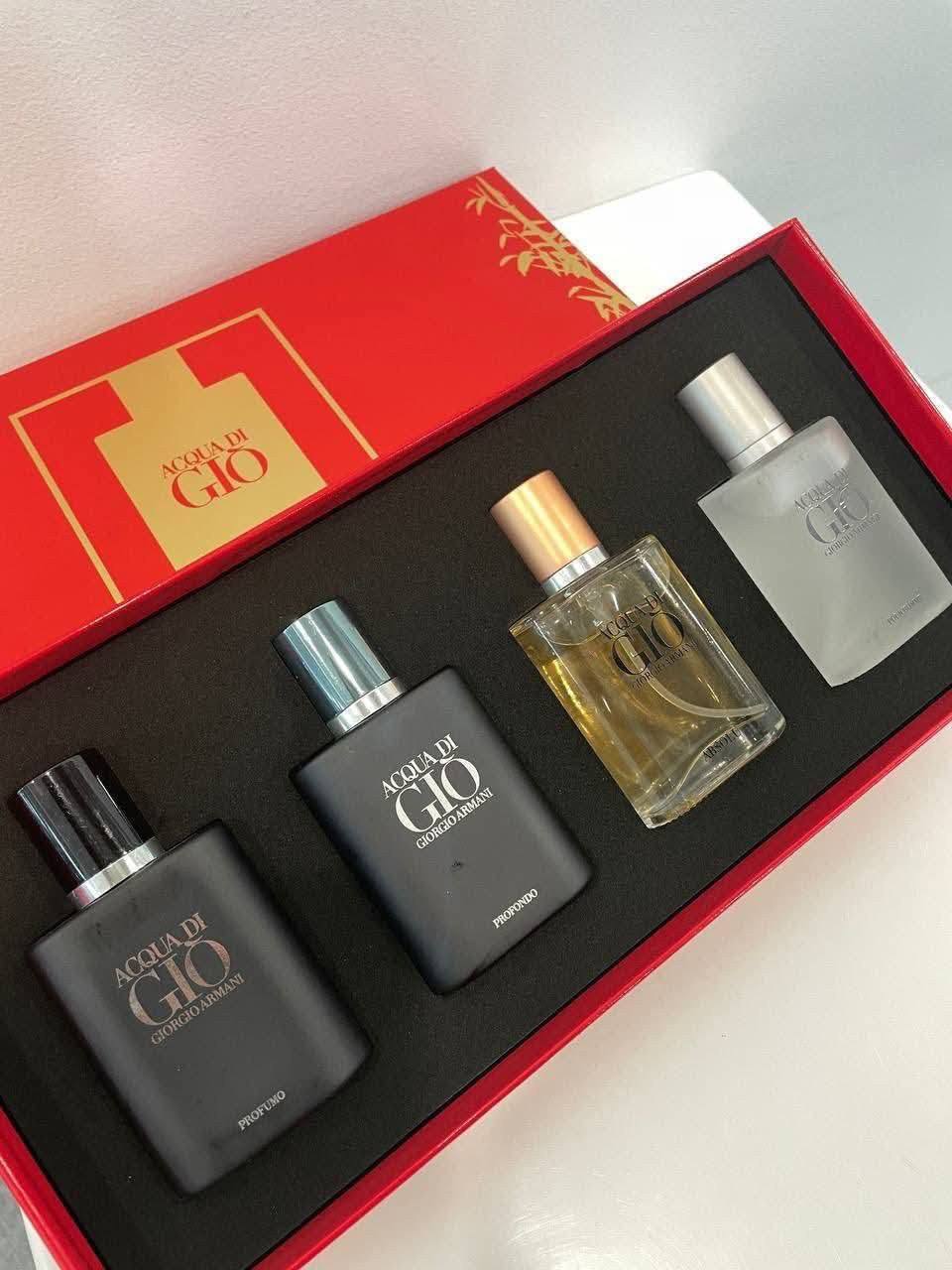 Giorgio Armani ACQUA DI GIO Set 4IN1 Red Box Set 4×30ml Fandi Perfume