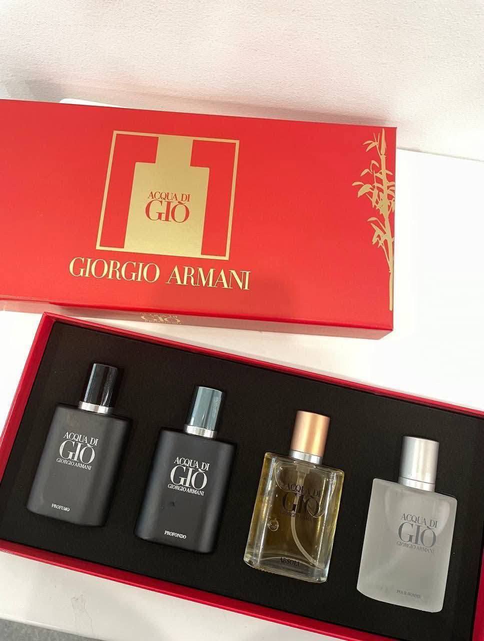Giorgio Armani ACQUA DI GIO Set 4IN1 Red Box Set 4×30ml Fandi Perfume