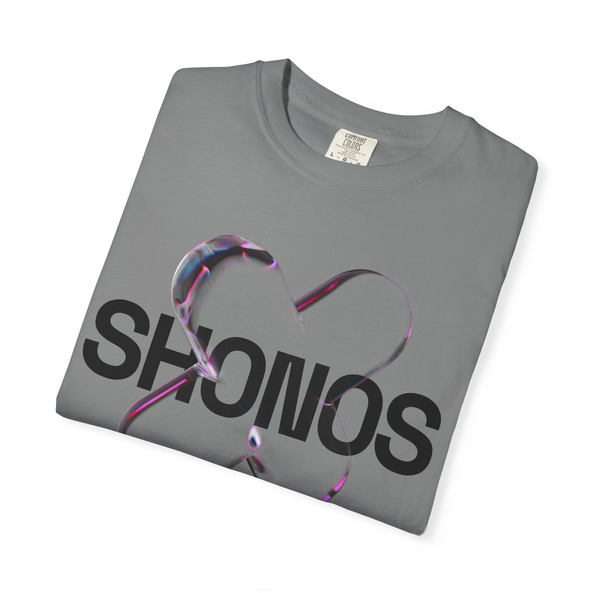 SHONOS Logo T‑Shirt — Minimal Heart Logo Graphic Tee Printify