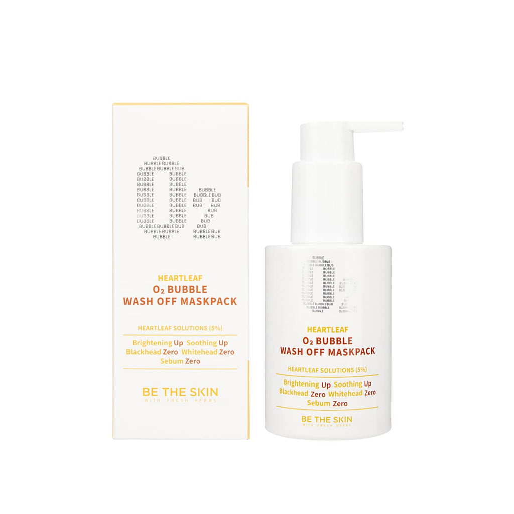 Be The Skin Heartleaf O2 Bubble Wash Off Mask Pack AsiaBeautyMall