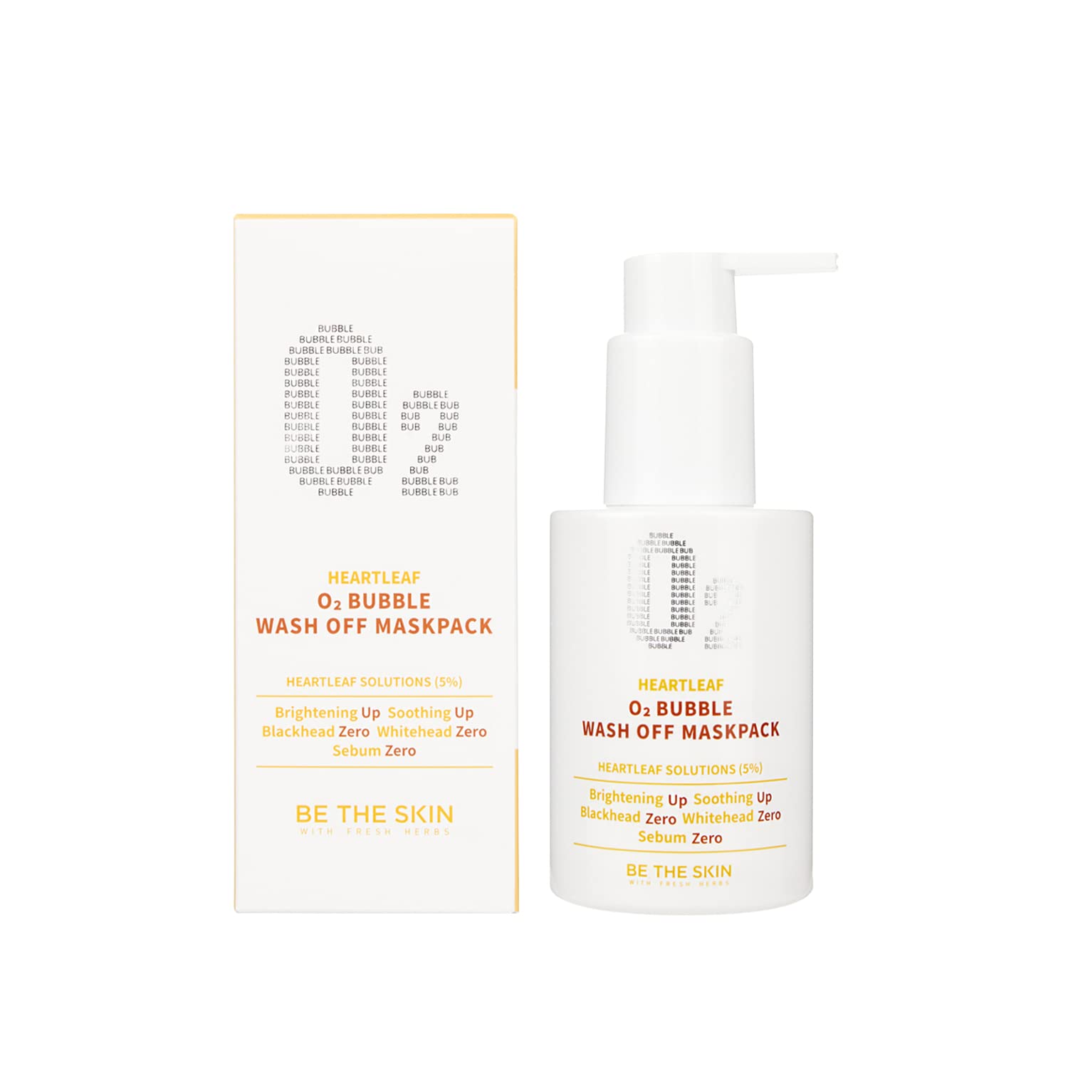 Be The Skin Heartleaf O2 Bubble Wash Off Mask Pack AsiaBeautyMall