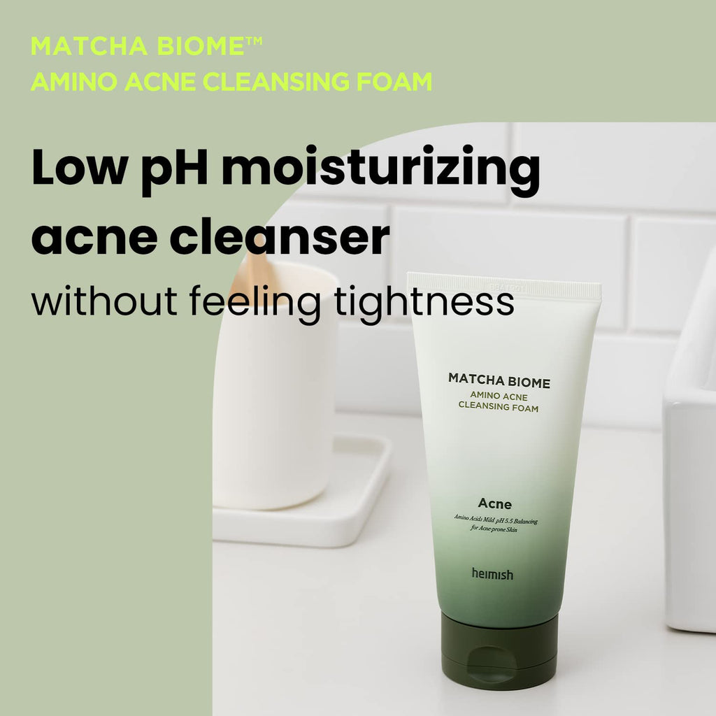 Heimish Matcha Biome Amino Acne Cleansing Foam AsiaBeautyMall