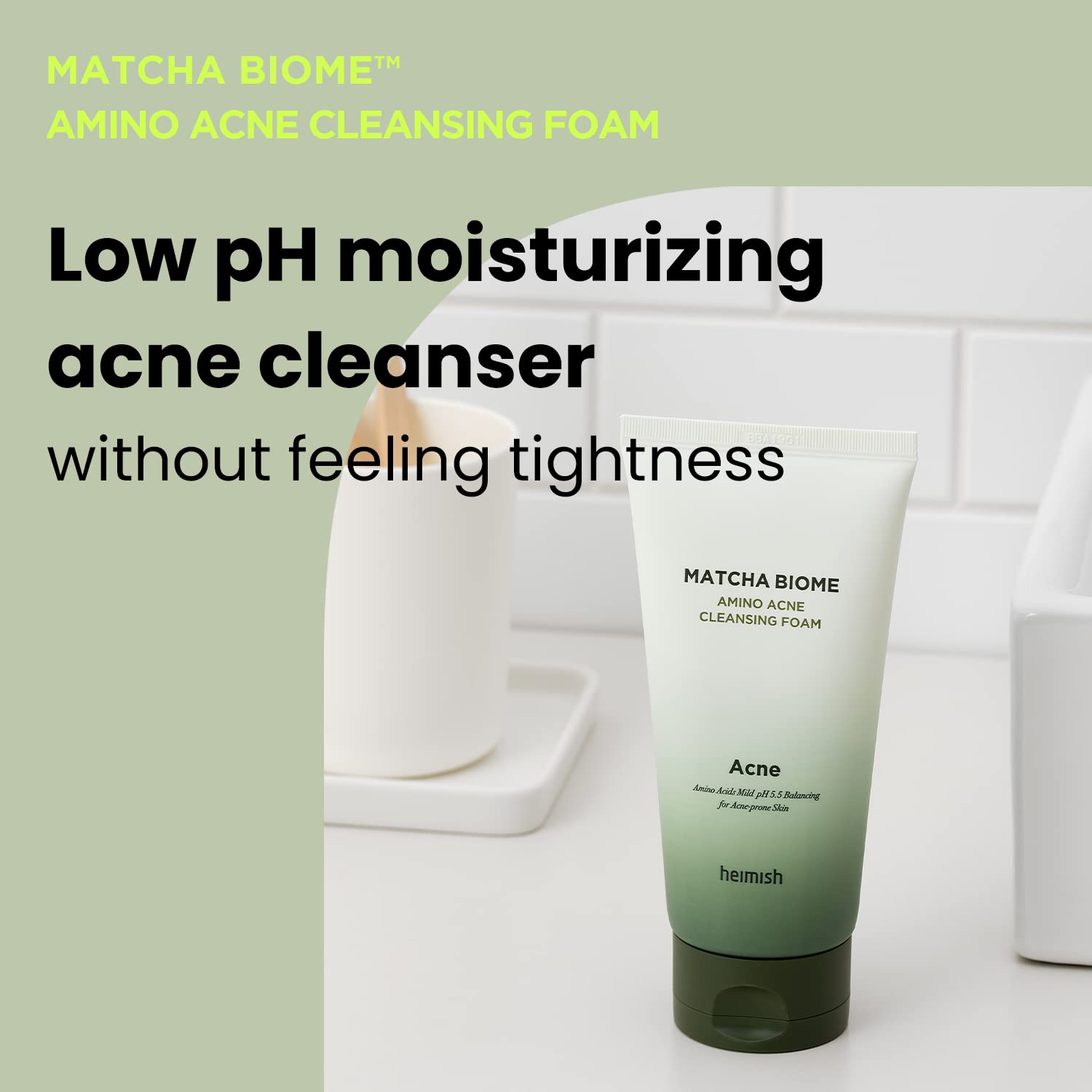 Heimish Matcha Biome Amino Acne Cleansing Foam AsiaBeautyMall