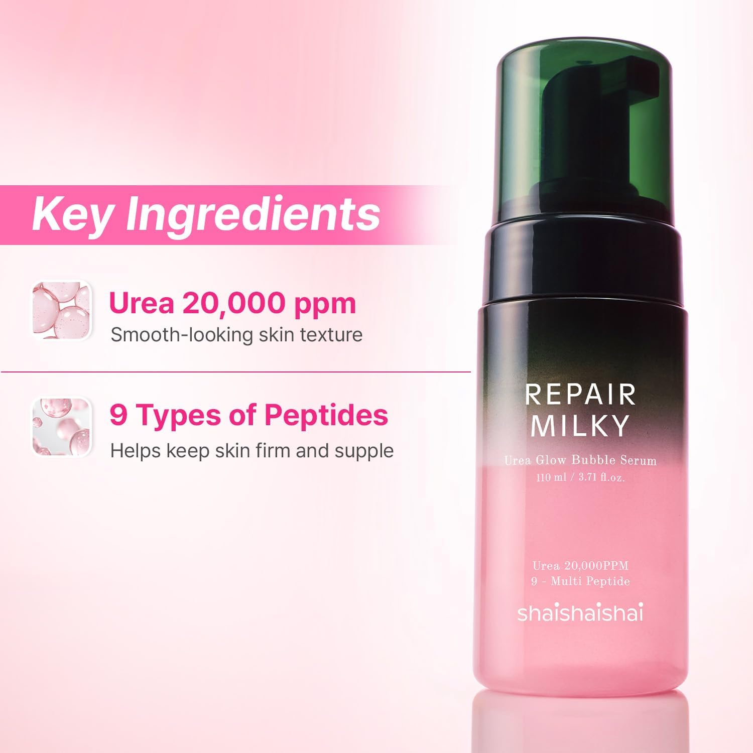 Shaishaishai Repair Milky Urea Glow Bubble Serum AsiaBeautyMall