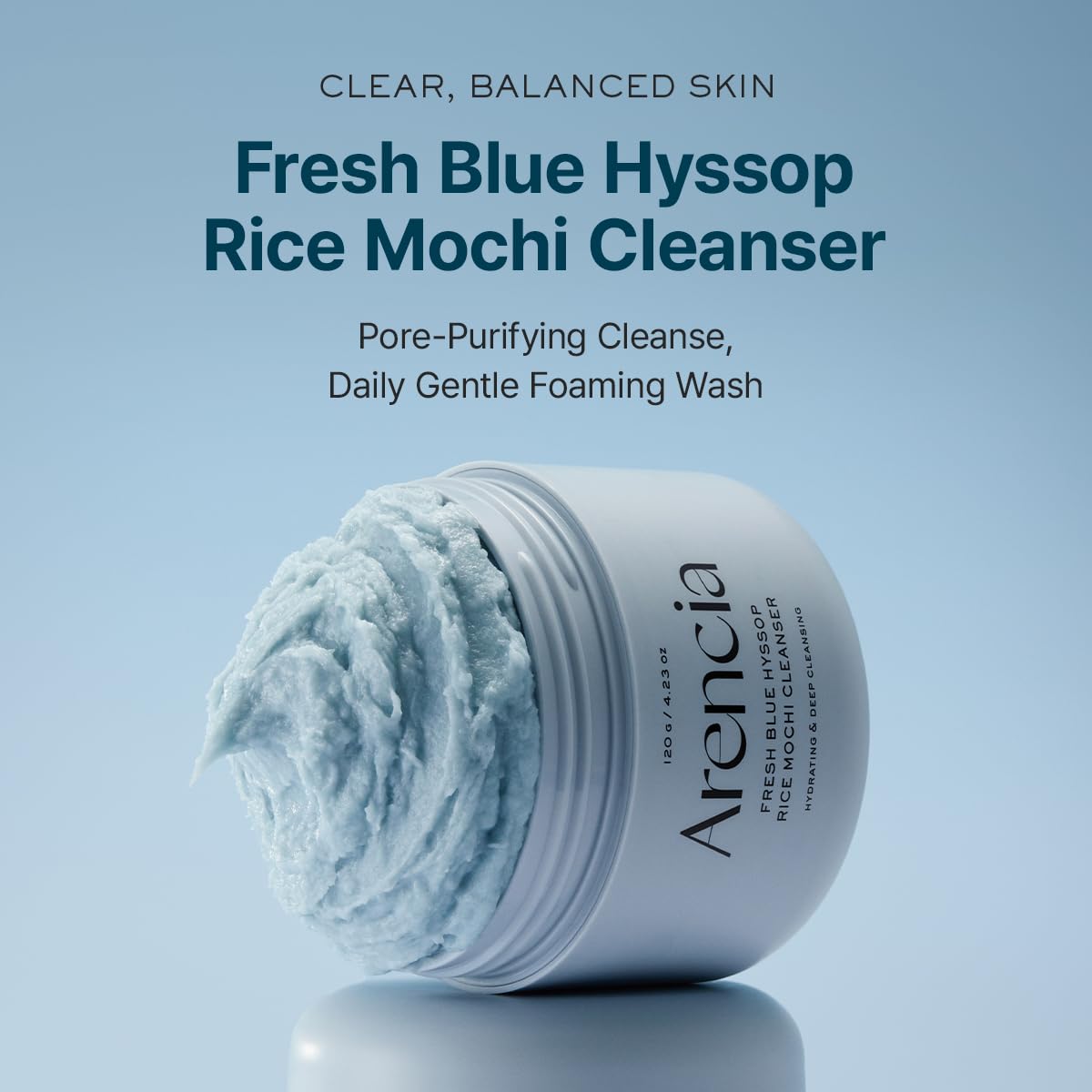 Arencia Fresh Blue Hyssop Rice Mochi Cleanser AsiaBeautyMall