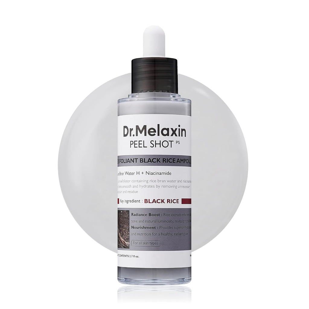 Dr. Melaxin Peel Shot Exfoliant Black Rice Ampoule AsiaBeautyMall