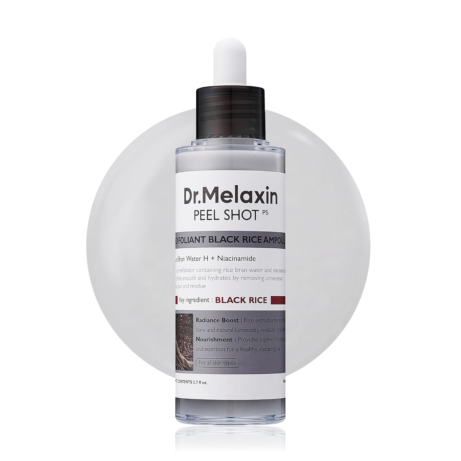 Dr. Melaxin Peel Shot Exfoliant Black Rice Ampoule AsiaBeautyMall