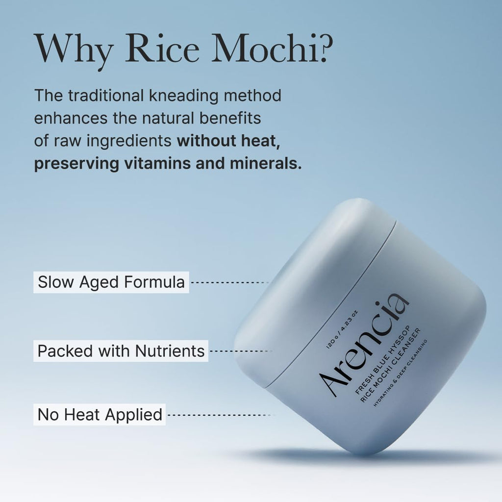 Arencia Fresh Blue Hyssop Rice Mochi Cleanser AsiaBeautyMall