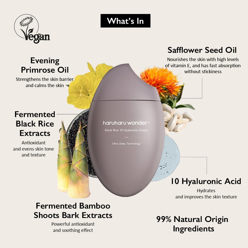 Haruharu Wonder Black Rice 10 Hyaluronic Cream AsiaBeautyMall