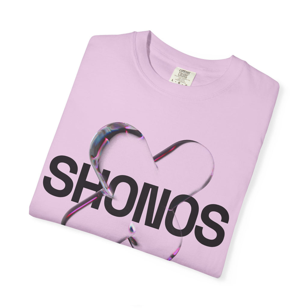 SHONOS Logo T‑Shirt — Minimal Heart Logo Graphic Tee Printify