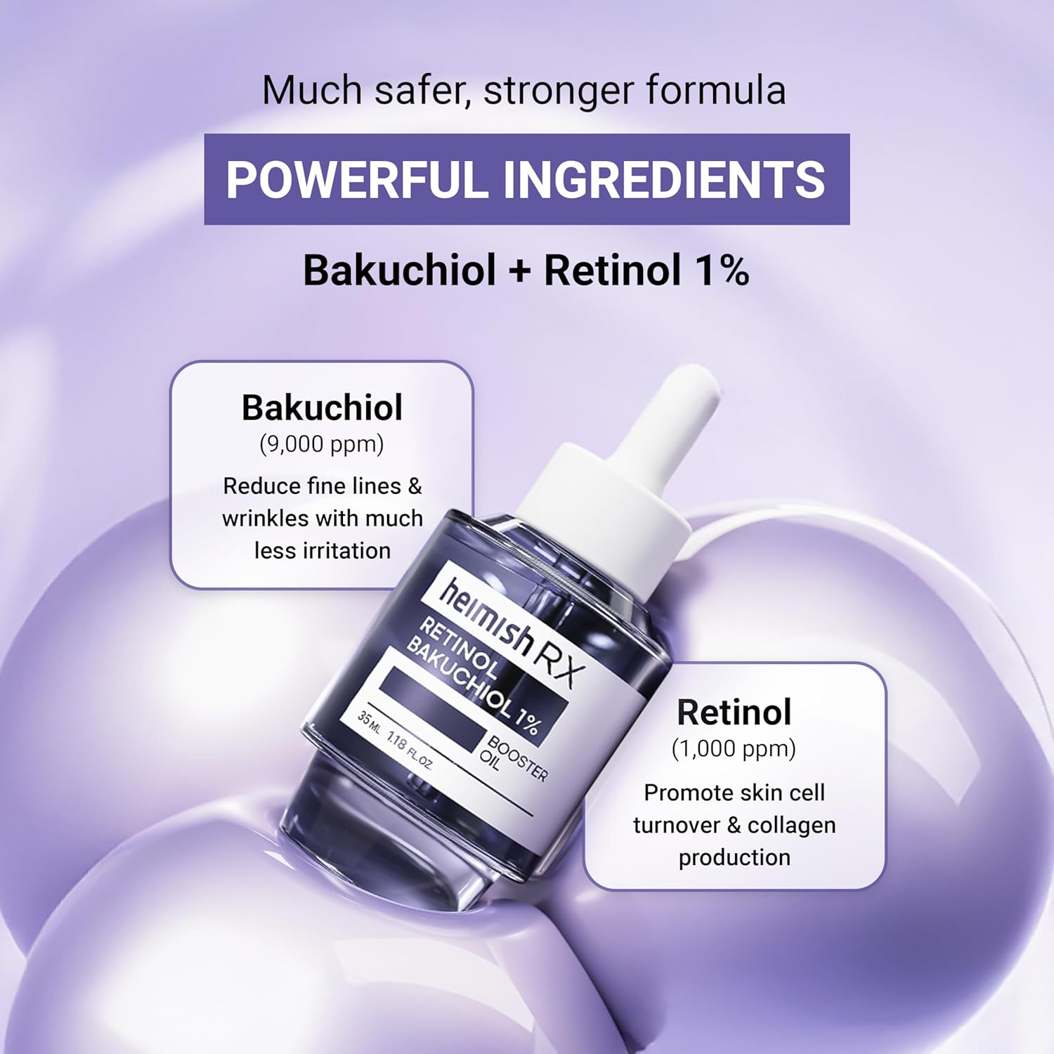 Heimish RX Retinol Bakuchiol 1% Booster Oil AsiaBeautyMall