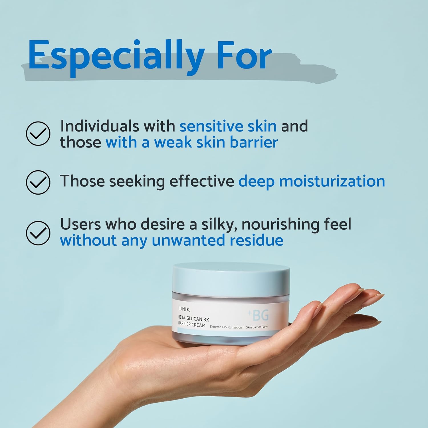 IUNIK Beta-Glucan 3X Barrier Cream AsiaBeautyMall