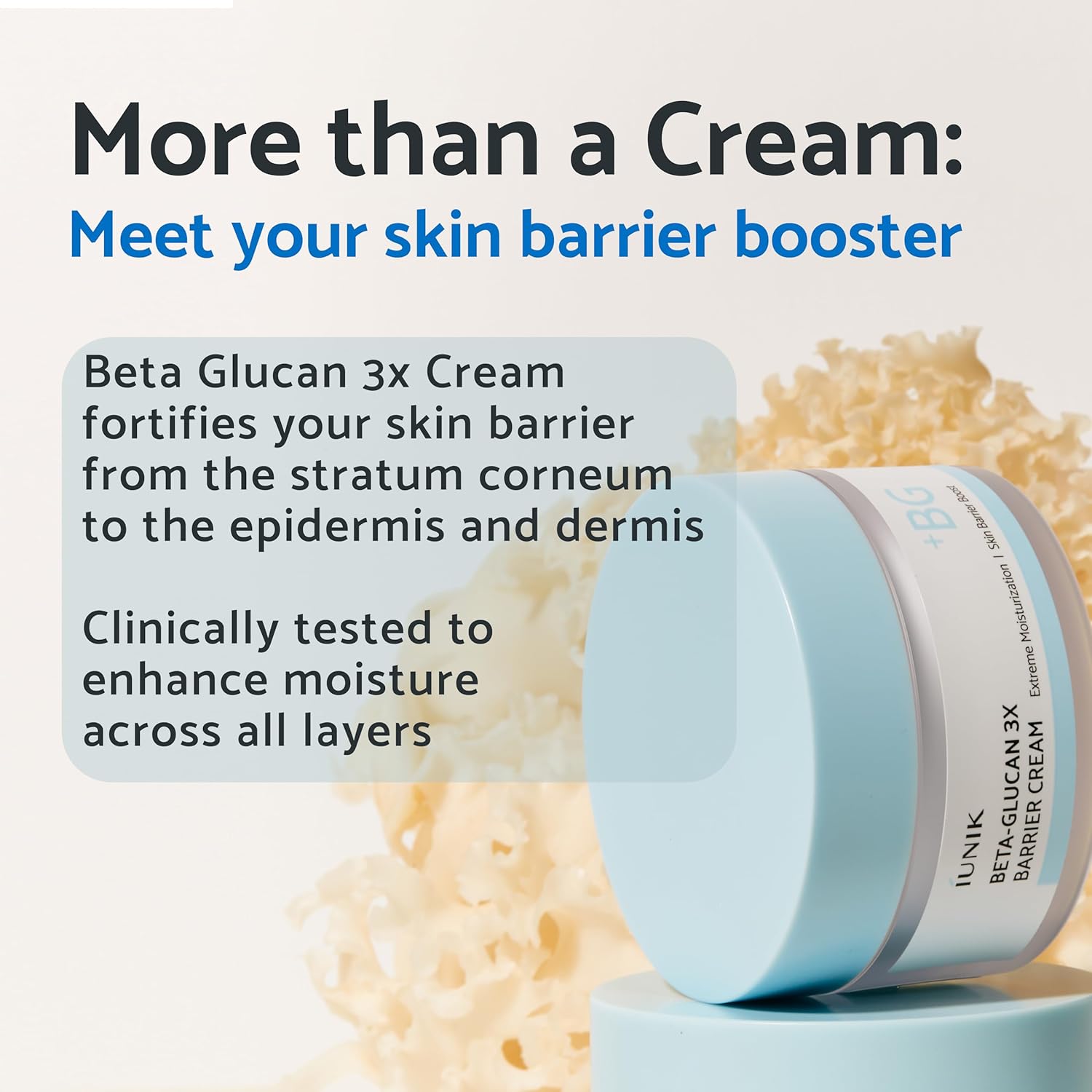 IUNIK Beta-Glucan 3X Barrier Cream AsiaBeautyMall
