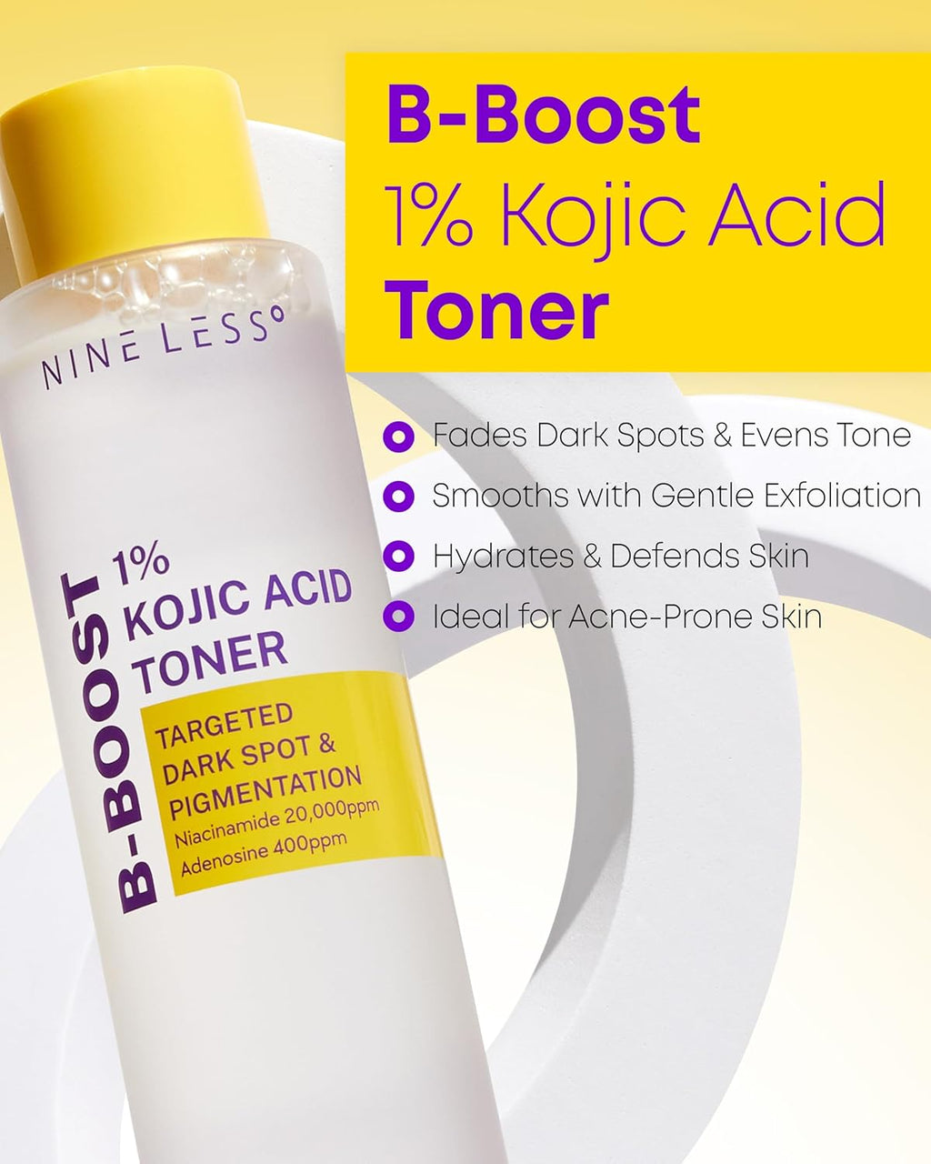 NINELESS B-Boost 1% Kojic Acid Toner AsiaBeautyMall