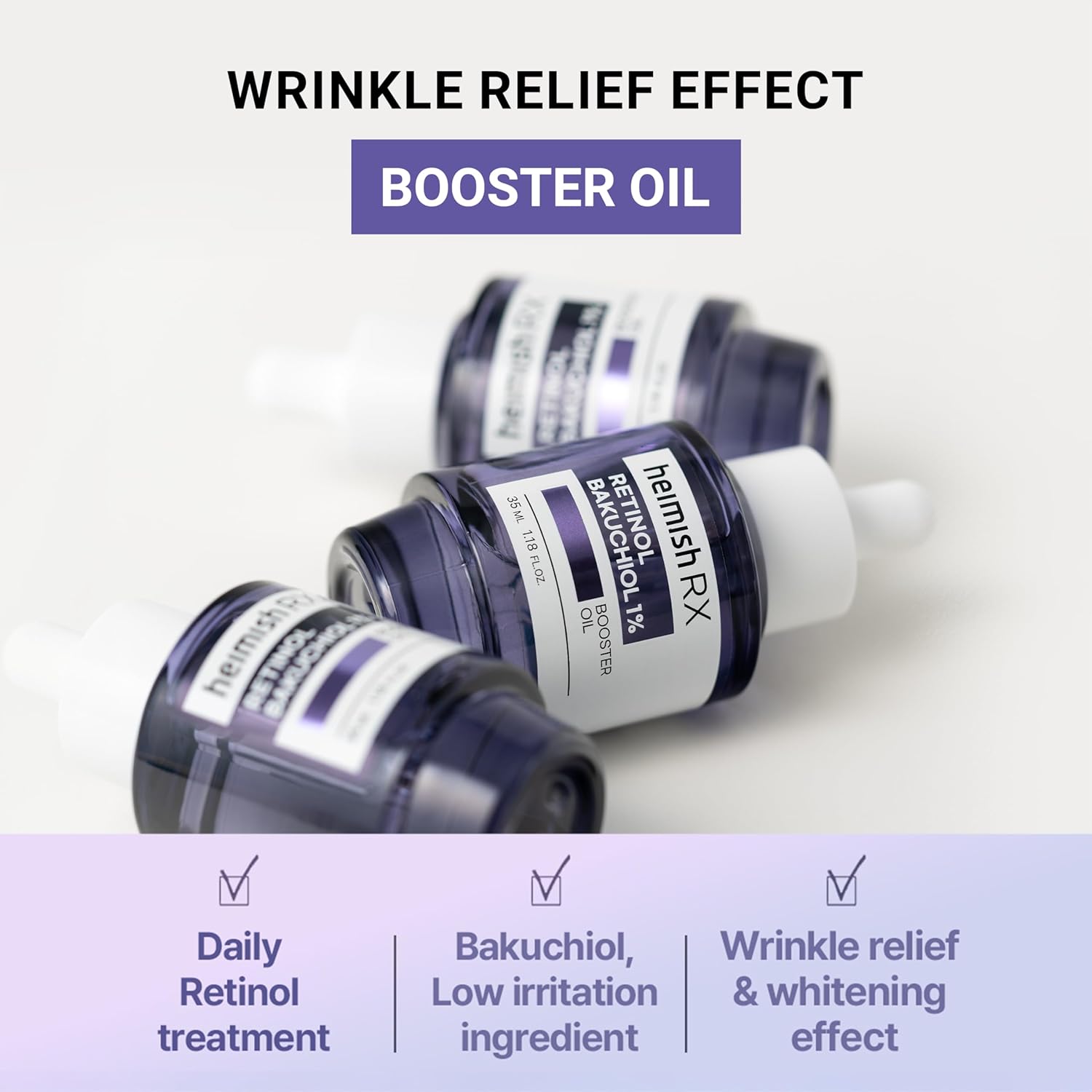 Heimish RX Retinol Bakuchiol 1% Booster Oil AsiaBeautyMall