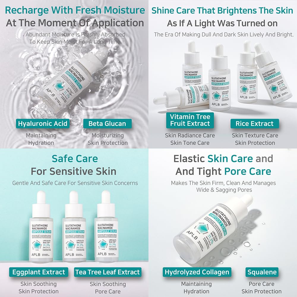 APLB Glutathione Niacinamide Ampoule Serum AsiaBeautyMall