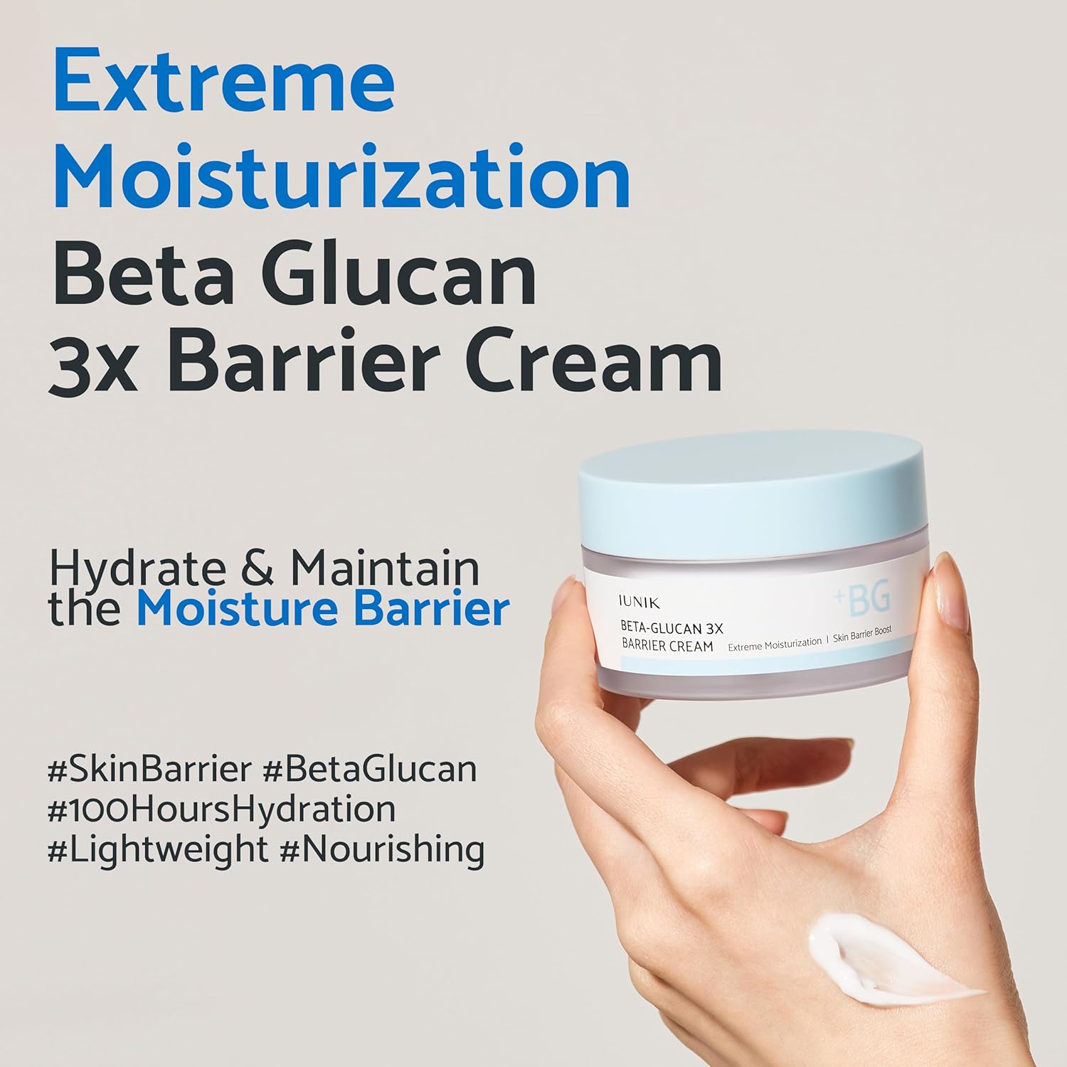 IUNIK Beta-Glucan 3X Barrier Cream AsiaBeautyMall