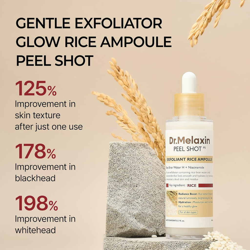 Dr. Melaxin Peel Shot Exfoliant Rice Ampoule AsiaBeautyMall