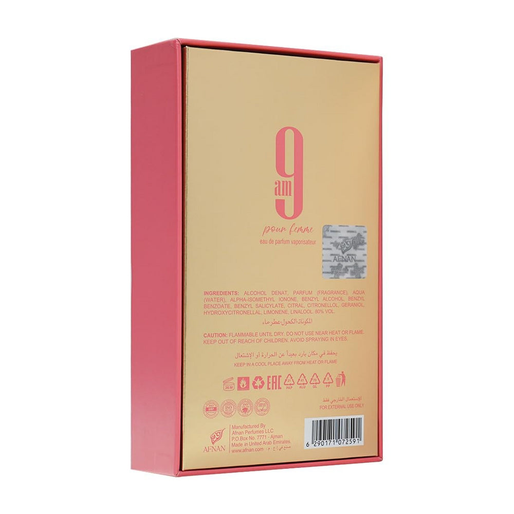 Afnan 9 AM Pour Femme Eau de Parfum 3.4 oz Fandi Perfume