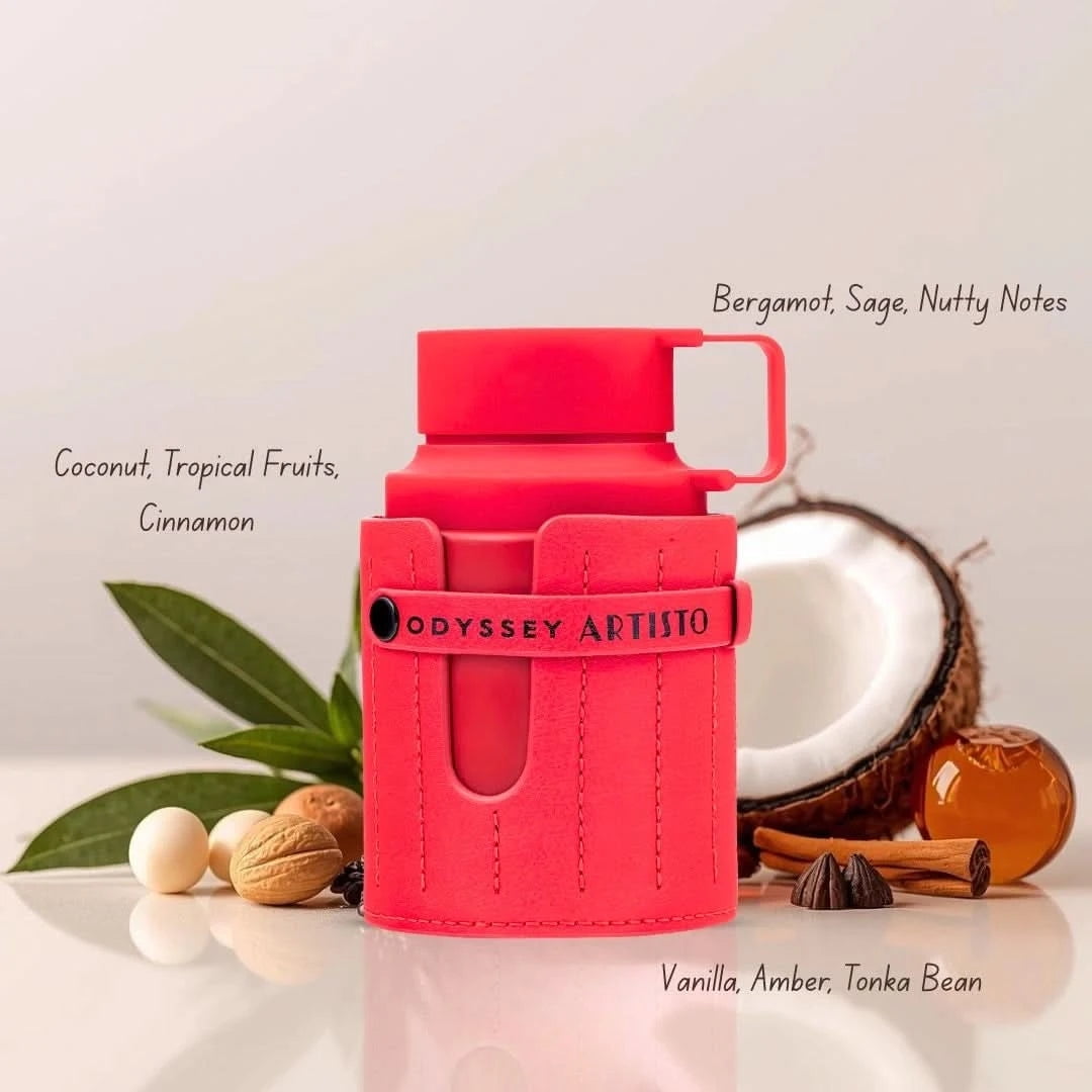 Armaf Odyssey Artisto Red Edition Eau de Parfum for Men 3.4 oz Fandi Perfume