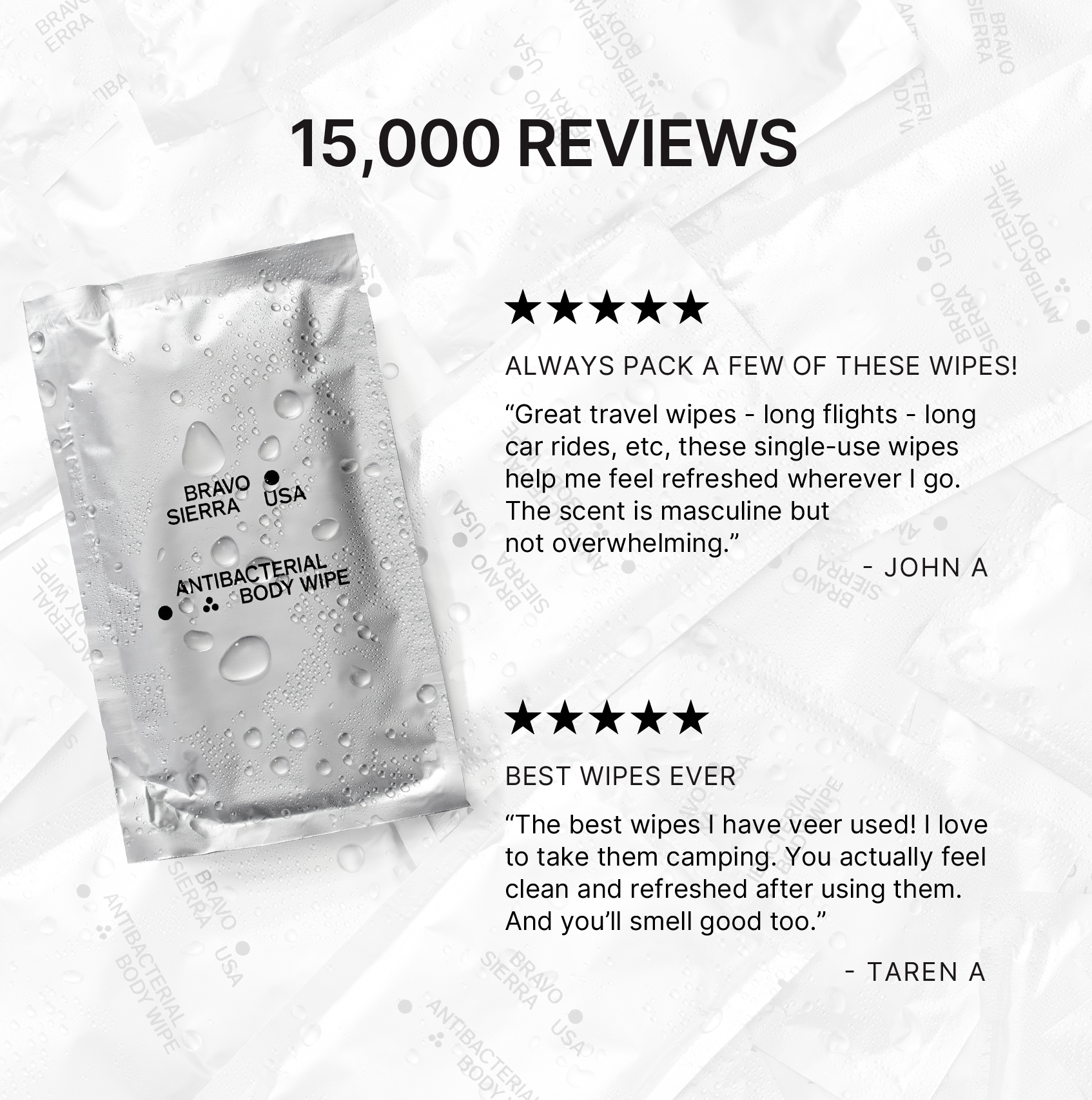 ANTIBACTERIAL BODY WIPES Bravo Sierra