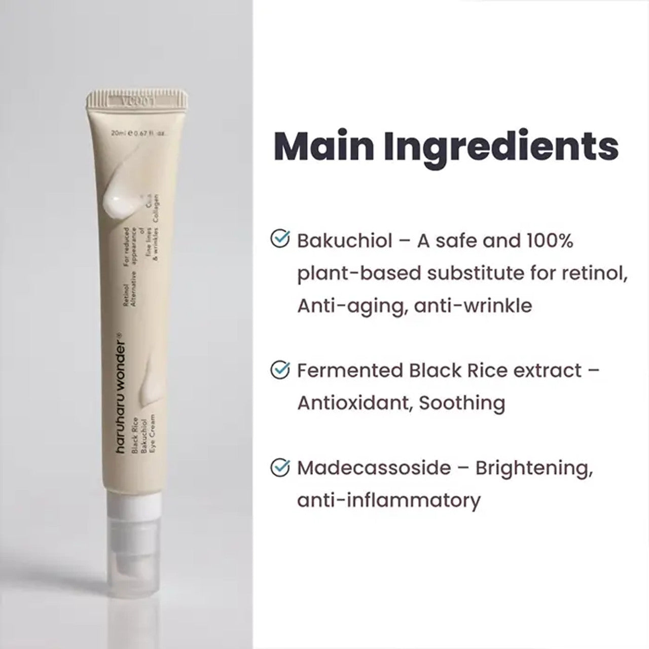 Haruharu Wonder Black Rice Bakuchiol Eye Cream AsiaBeautyMall
