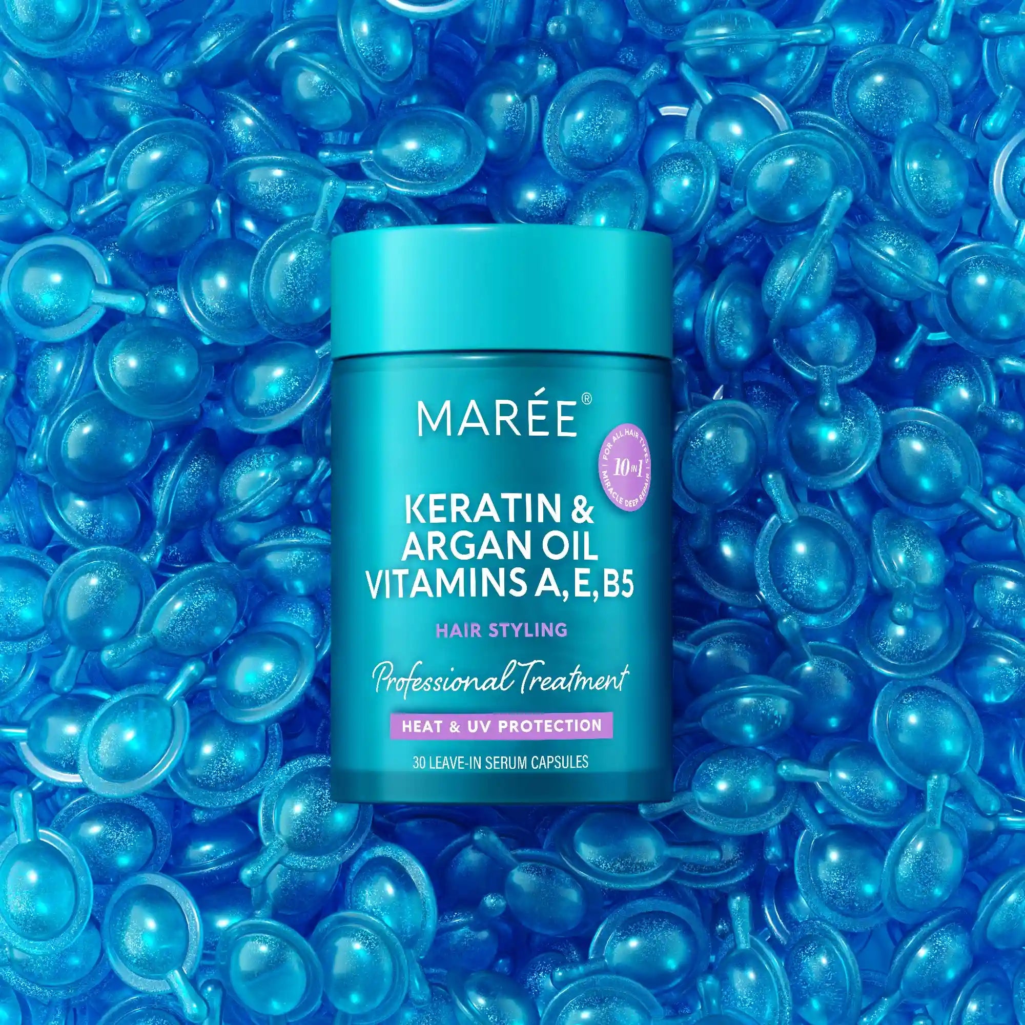 Keratin Oil Capsules for Frizz Control Maree