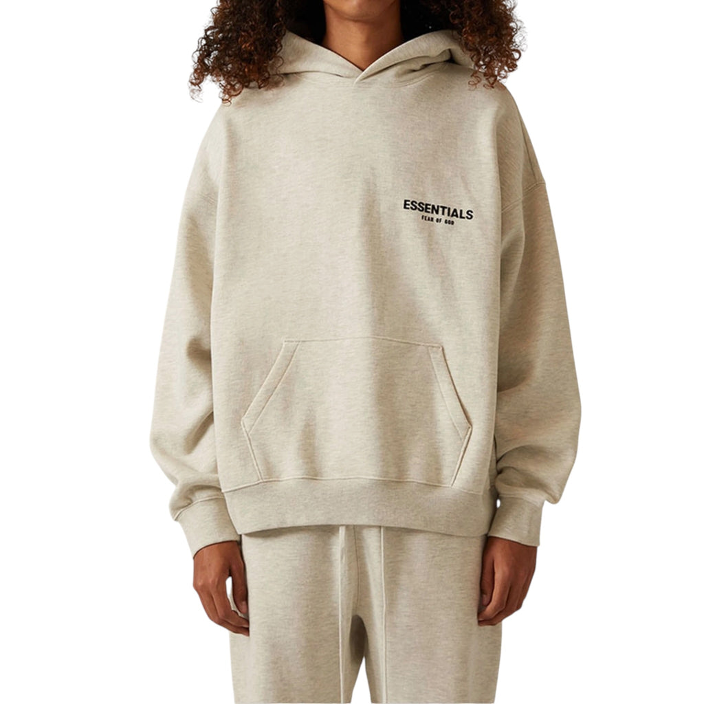 Fear of God Essentials Kids Essentials Hoodie 'Light Oatmeal' Sonnys