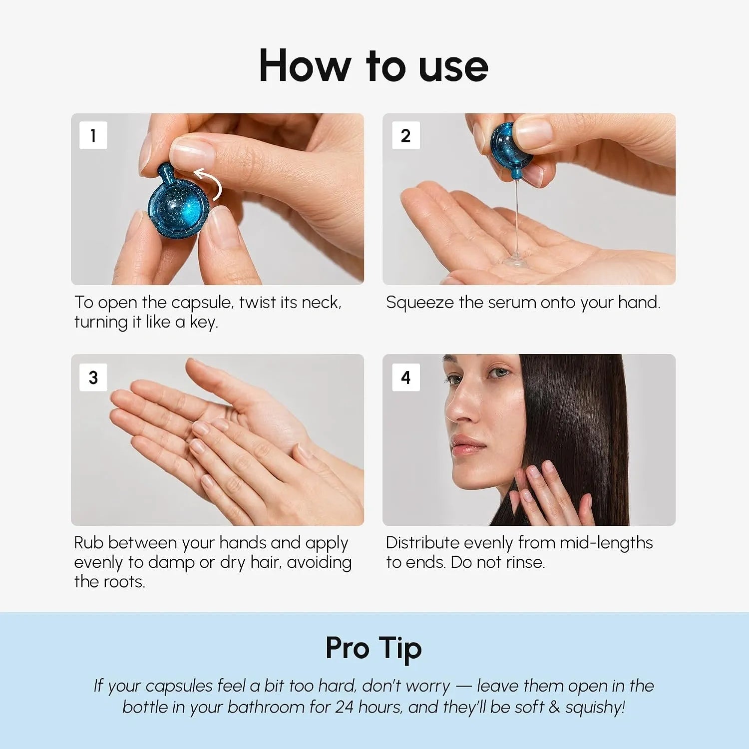 Keratin Oil Capsules for Frizz Control Maree