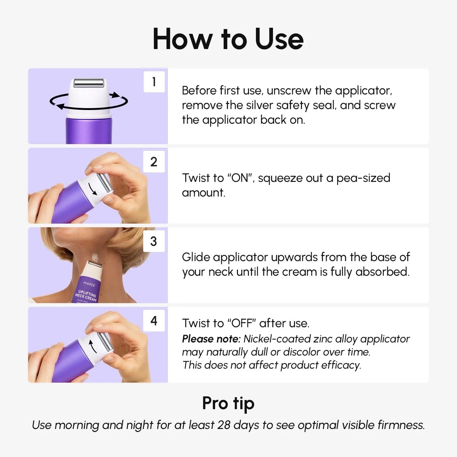 Pro-Retinol Neck Lifting Cream Massager Maree