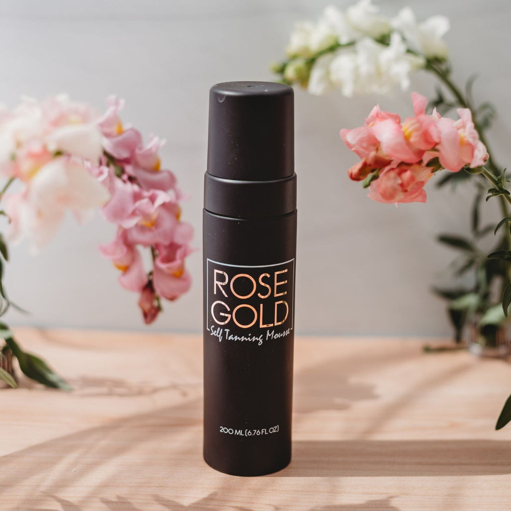 Rapid Rinse Self Tanning Mousse — Dark Neutral Bronze Whipped Foam Rose Gold Sunless
