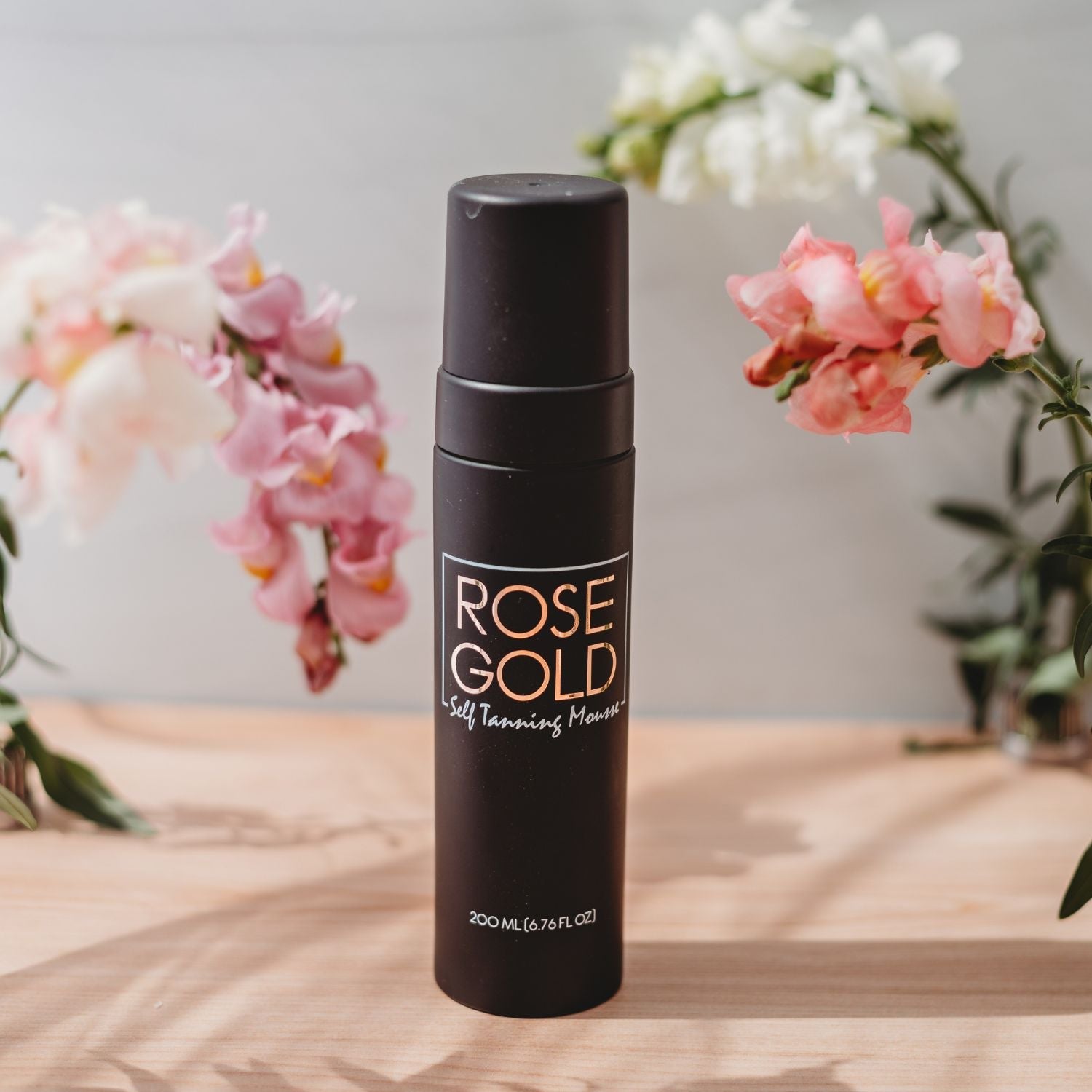 Rapid Rinse Self Tanning Mousse — Dark Neutral Bronze Whipped Foam Rose Gold Sunless
