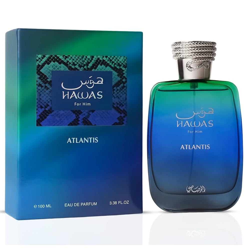 Rasasi Hawas Atlantis Eau de Parfum Spray for Men 3.4 oz Fandi Perfume