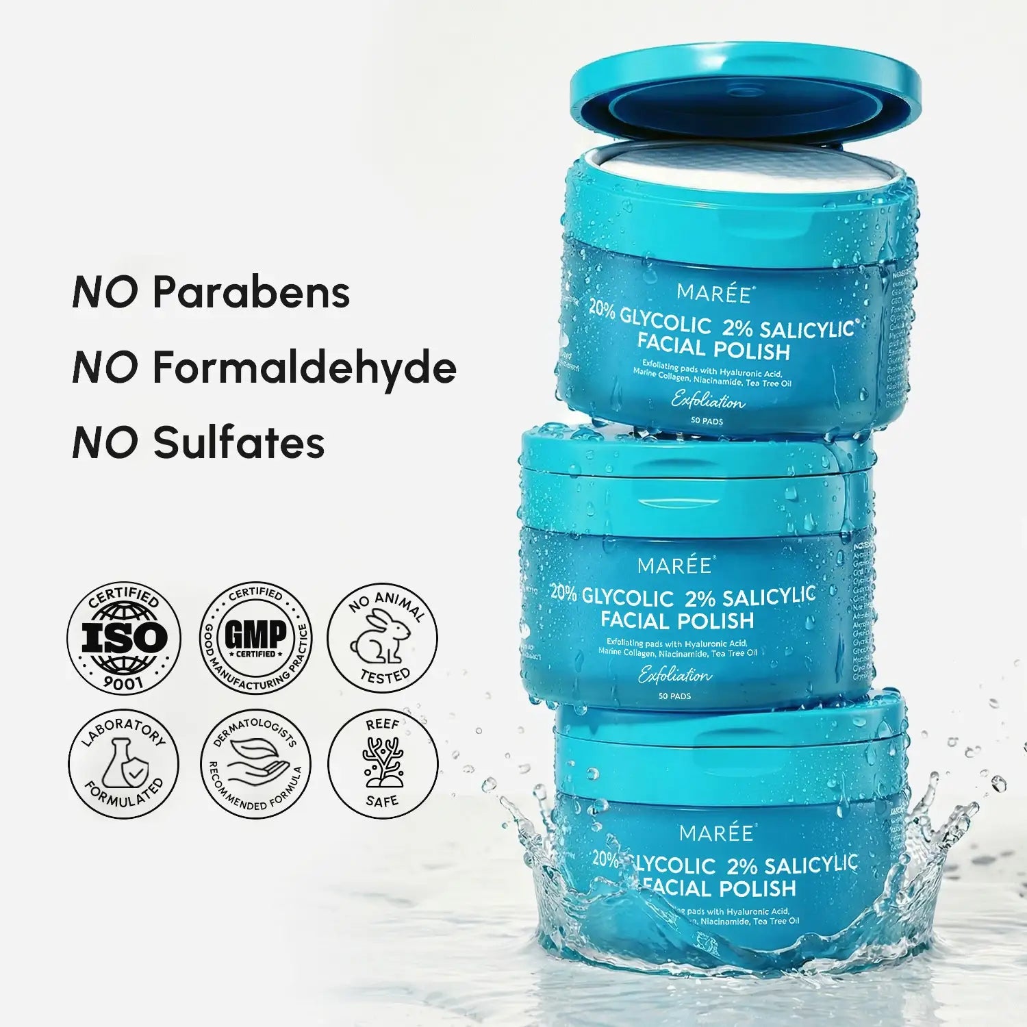 Glycolic & Salicylic Acid Peel Pads Maree