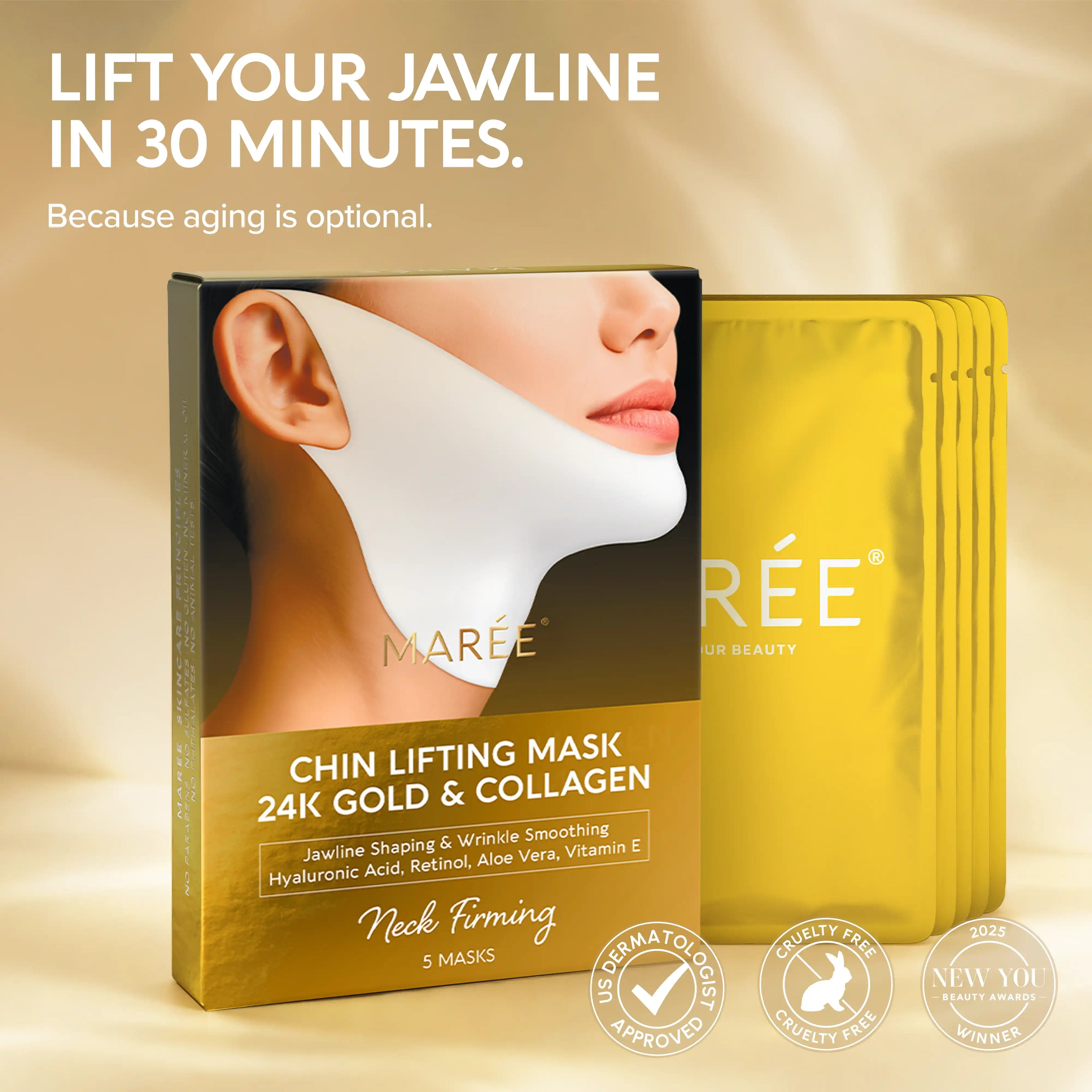 24K Gold Chin & Jawline Lifting Mask Maree