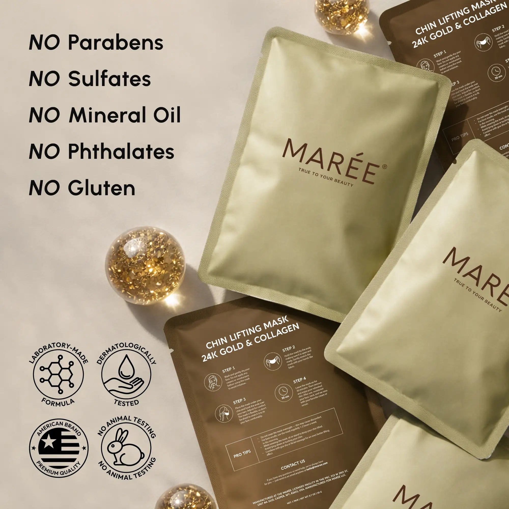 24K Gold Chin & Jawline Lifting Mask Maree