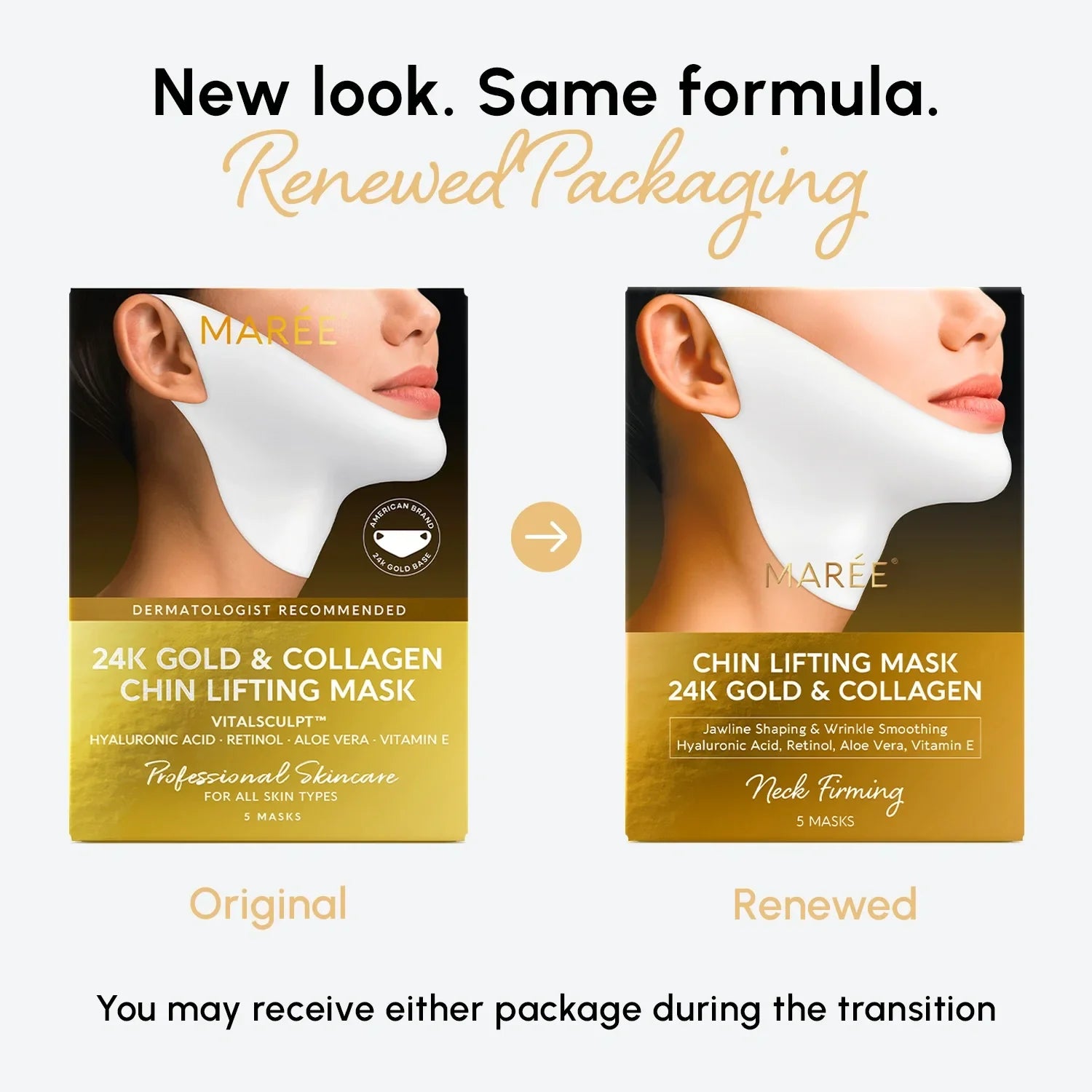 24K Gold Chin & Jawline Lifting Mask Maree