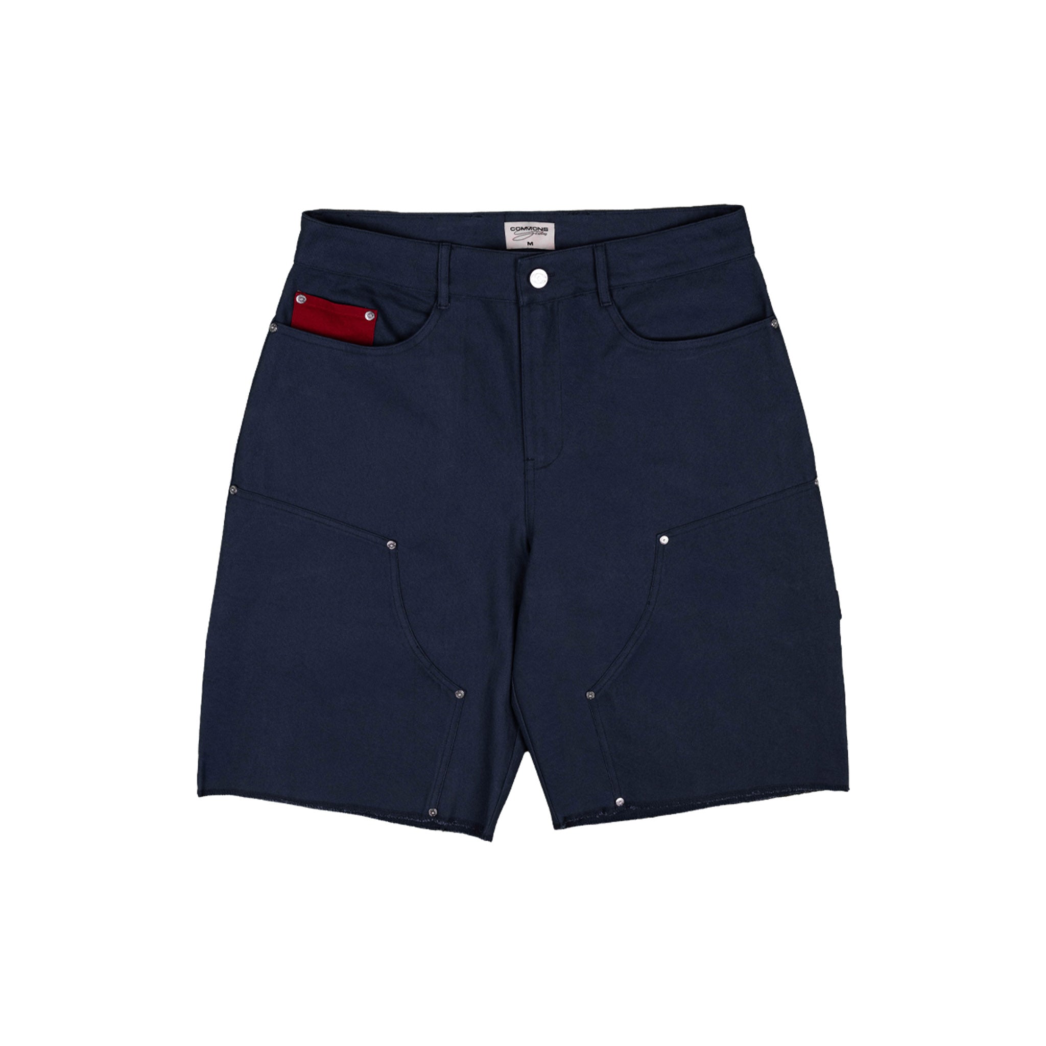 Commons Double Knee Canvas Short Navy Common Hype