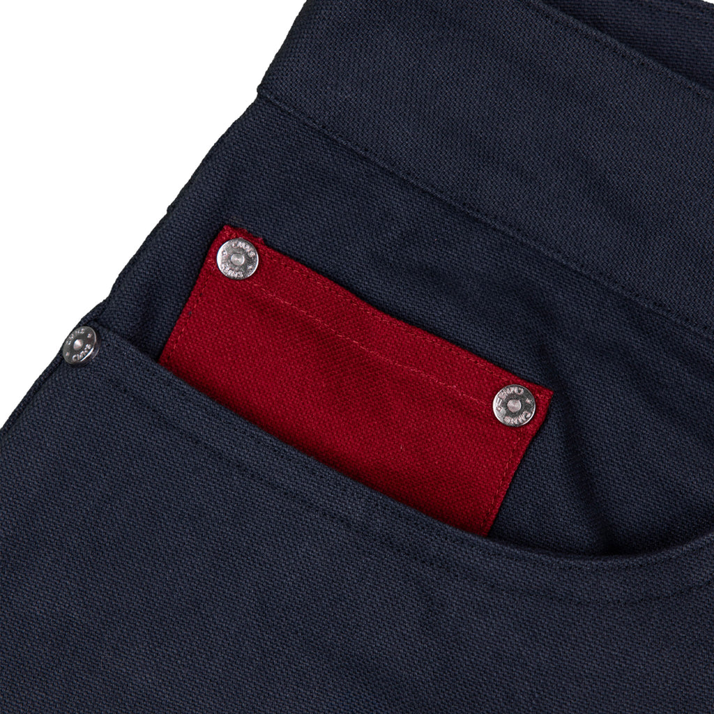 Commons Double Knee Canvas Short Navy Common Hype