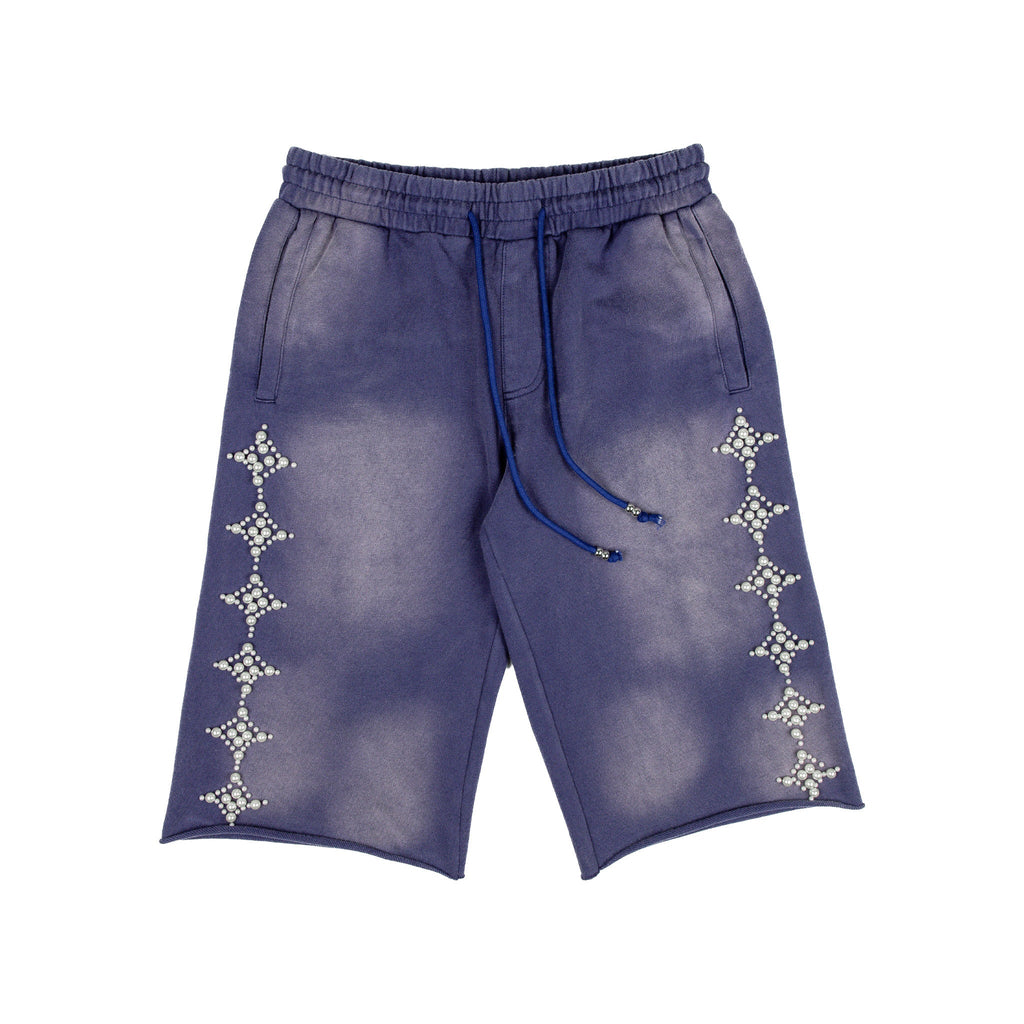 Commons Pearled Star Sweatshort Vintage Navy Common Hype