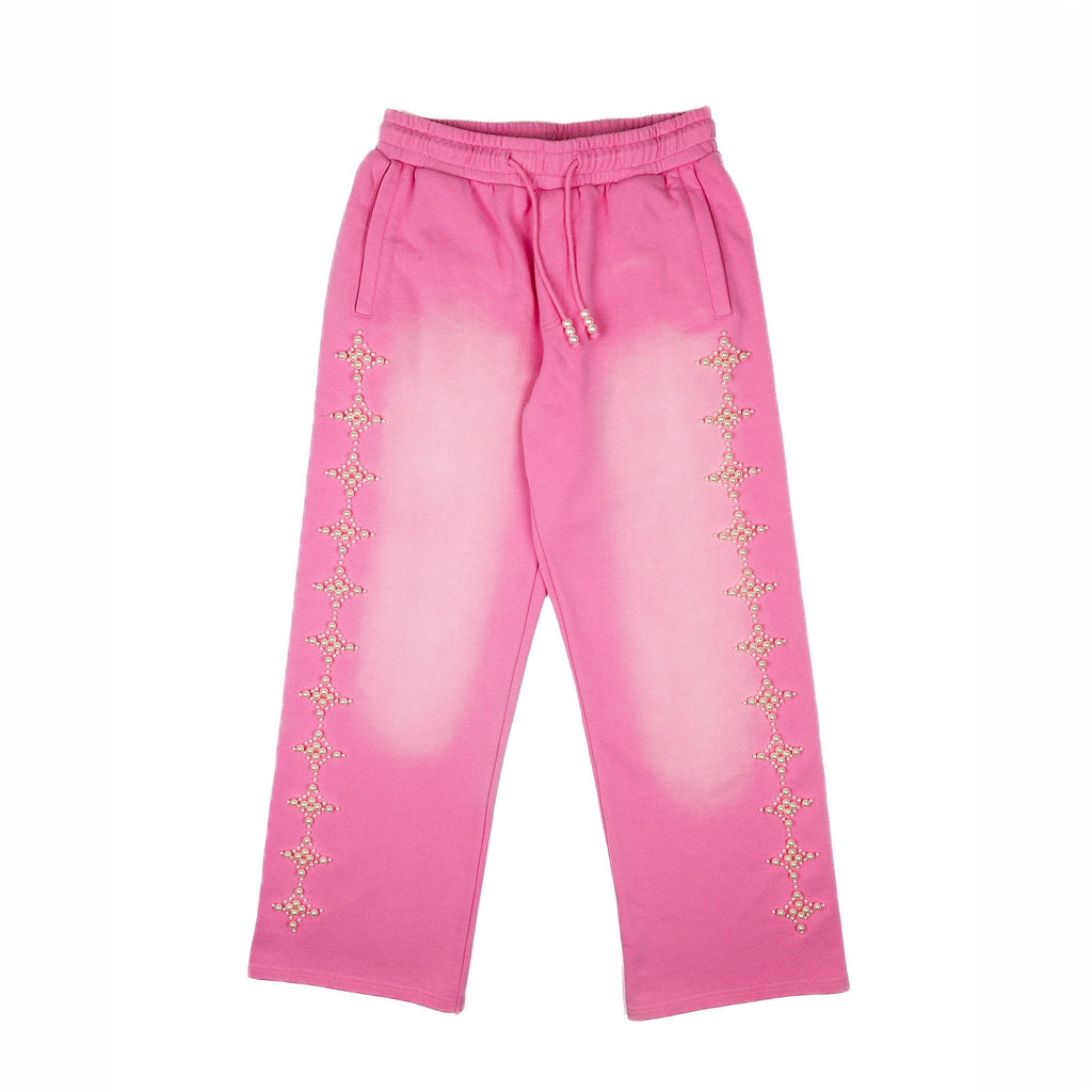 Commons Pearled Star Sweatpants Faded Pink Common Hype