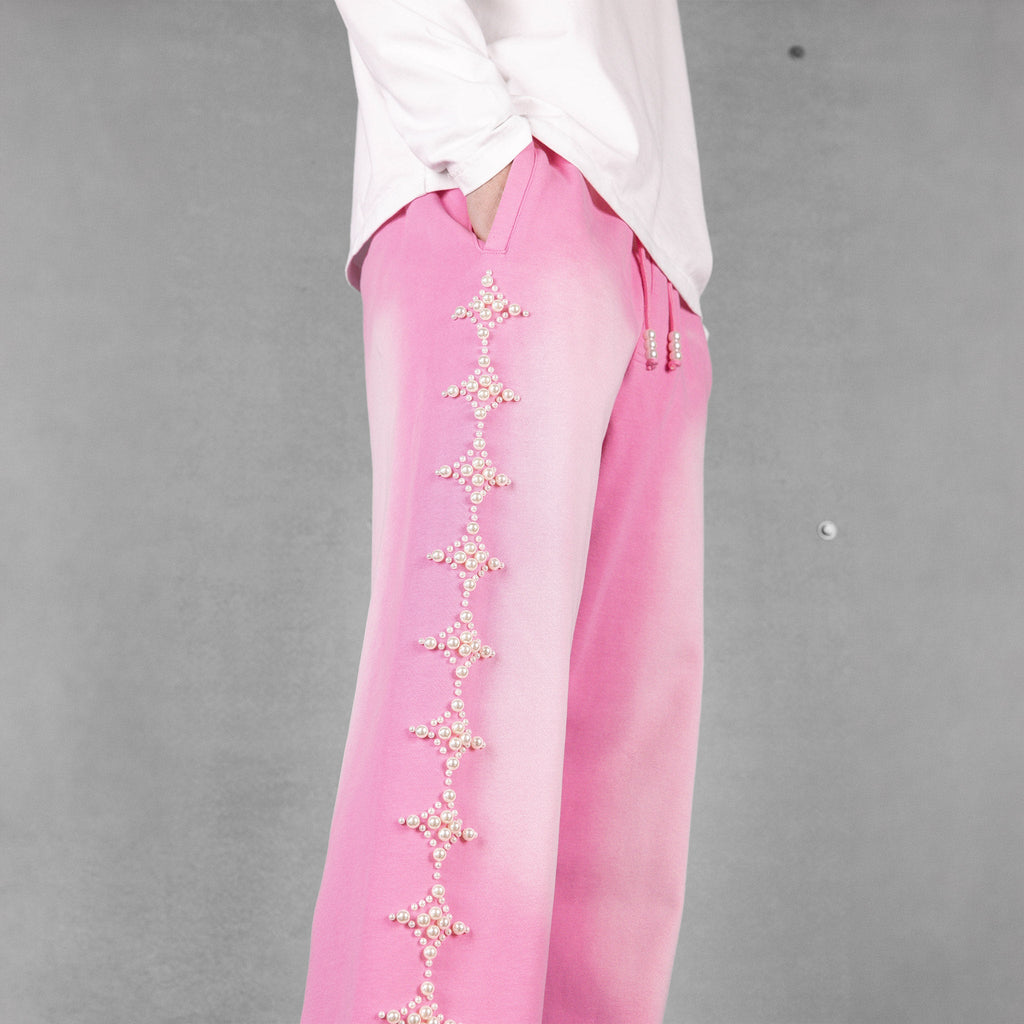 Commons Pearled Star Sweatpants Faded Pink Common Hype
