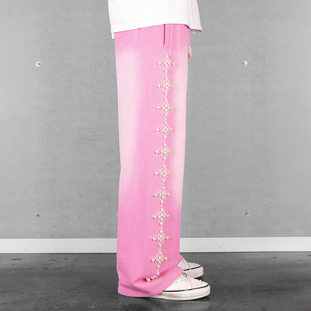 Commons Pearled Star Sweatpants Faded Pink Common Hype