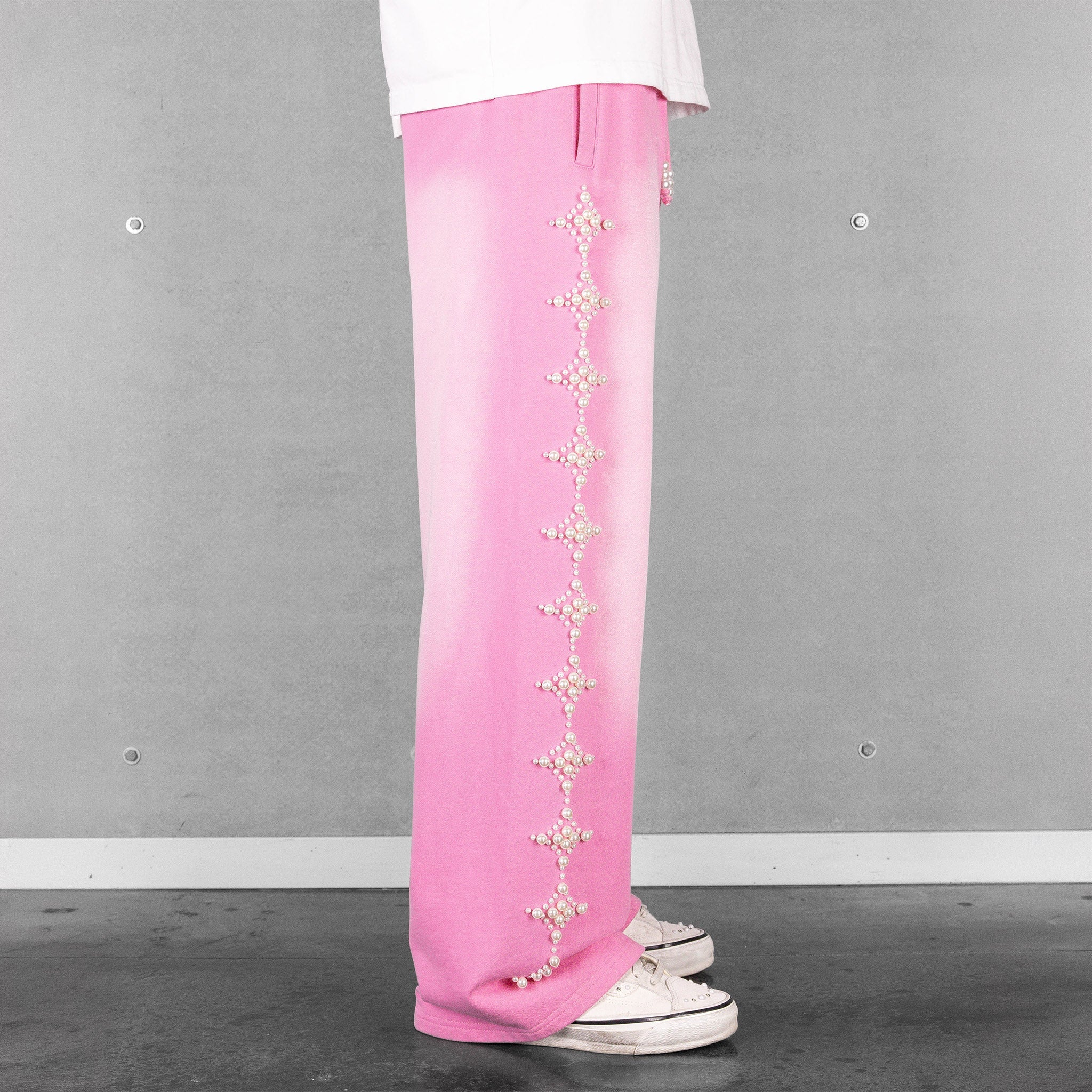 Commons Pearled Star Sweatpants Faded Pink Common Hype