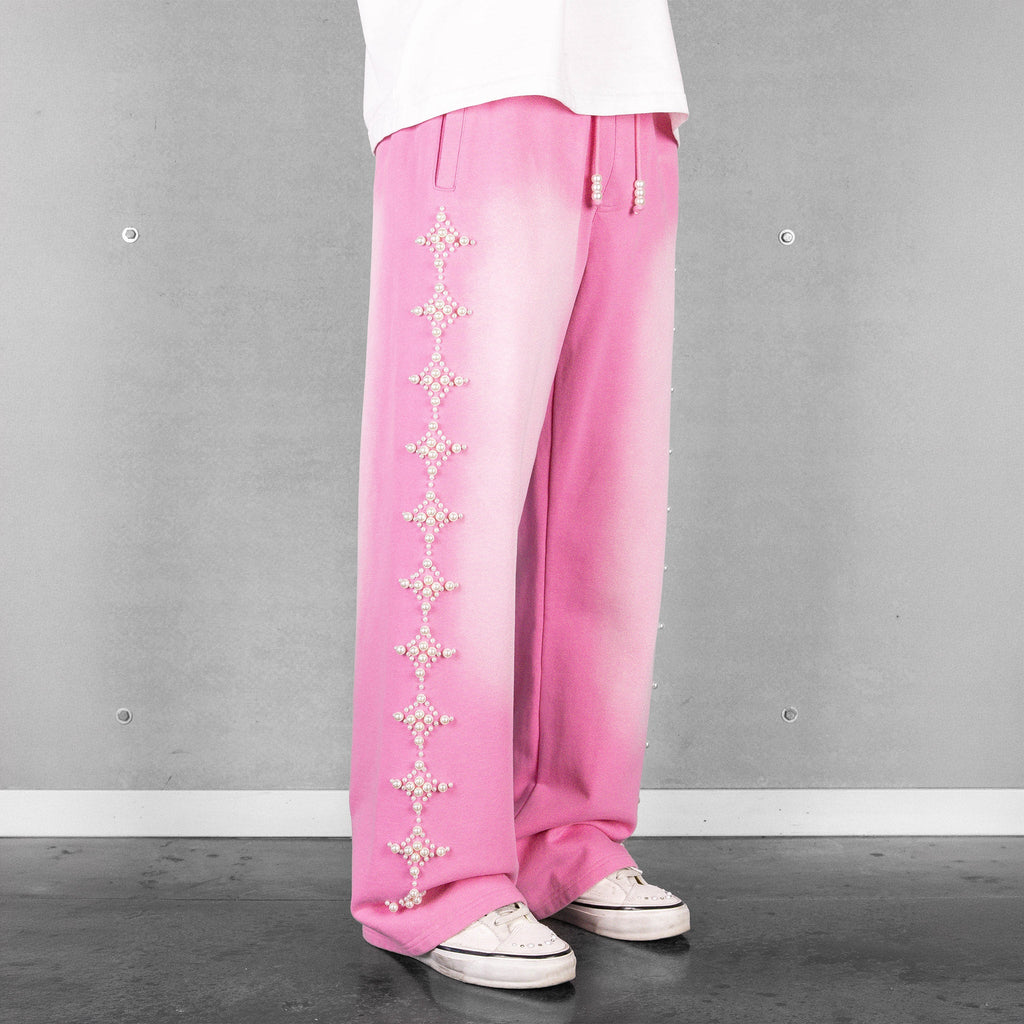 Commons Pearled Star Sweatpants Faded Pink Common Hype