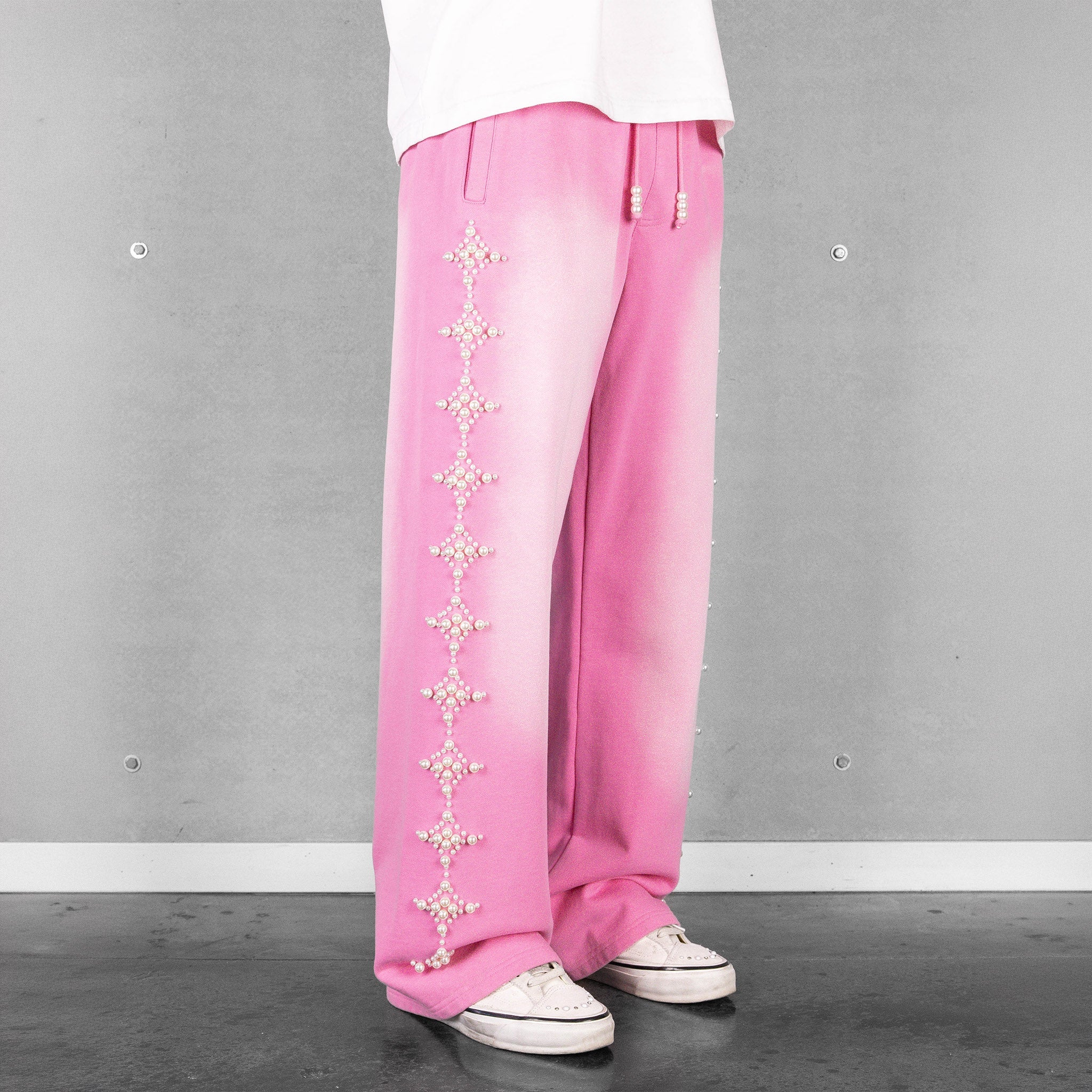 Commons Pearled Star Sweatpants Faded Pink Common Hype