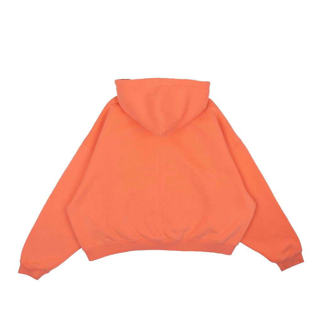 Common Hype Cropped Fleece Zip Up Hoodie Salmon Common Hype