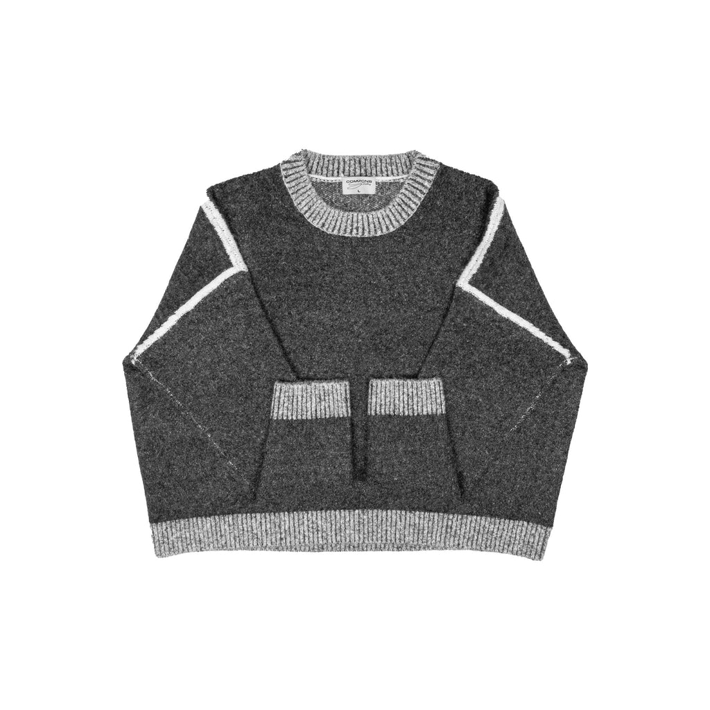 Commons Pullover Knit Forrest Charcoal Common Hype