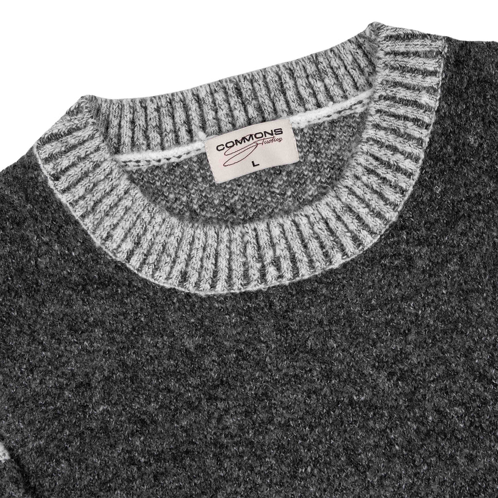 Commons Pullover Knit Forrest Charcoal Common Hype