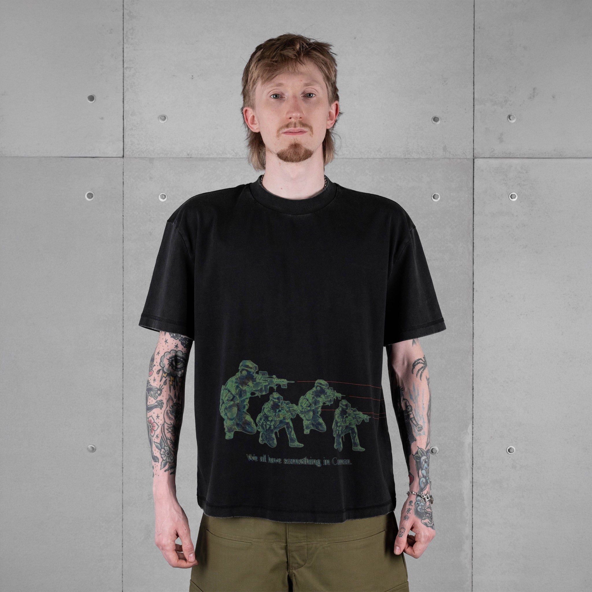 Commons Beam Tee Vintage Black Common Hype